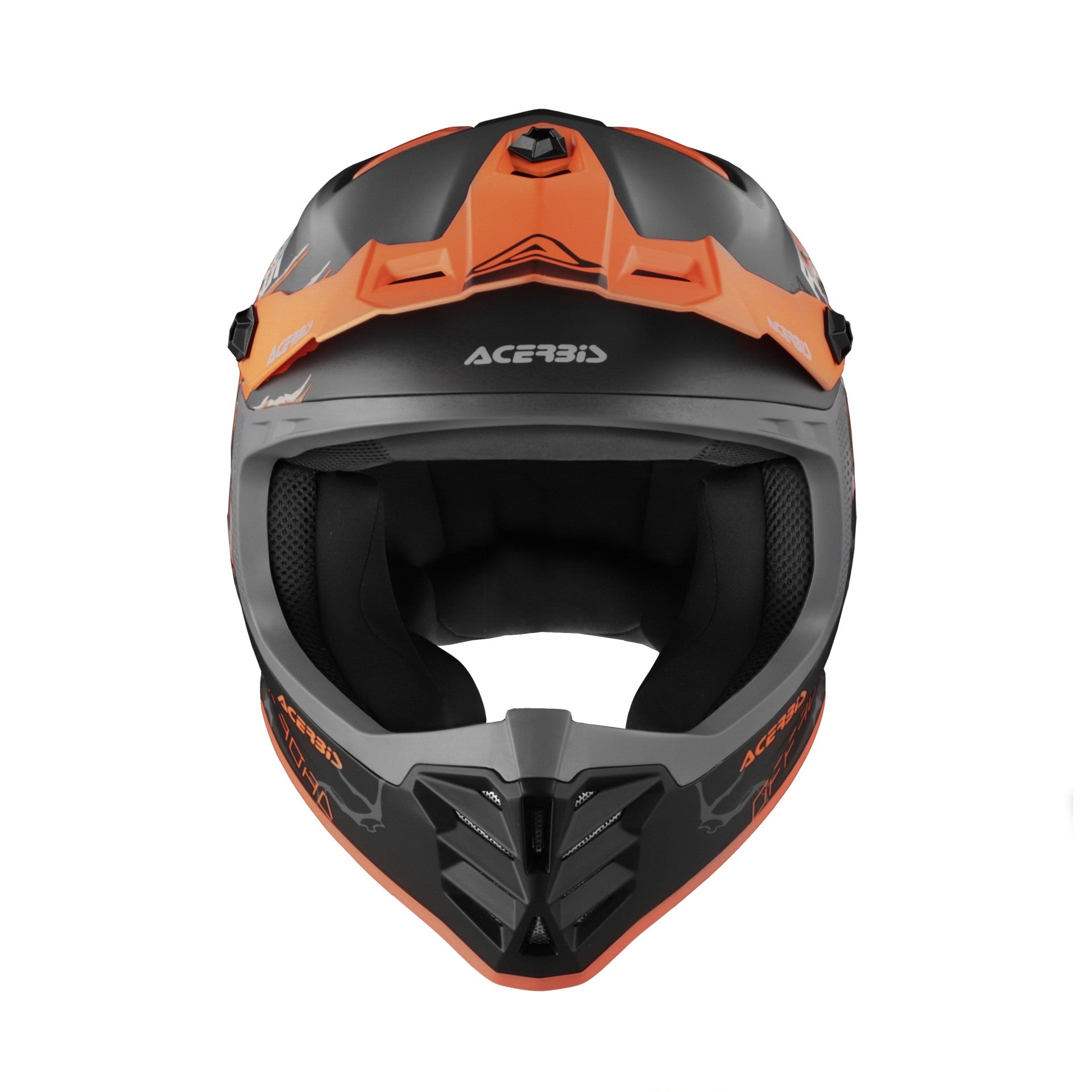 Casco Moto Cross Bimbo ACERBIS PROFILE JUNIOR Nero Arancio Fluo