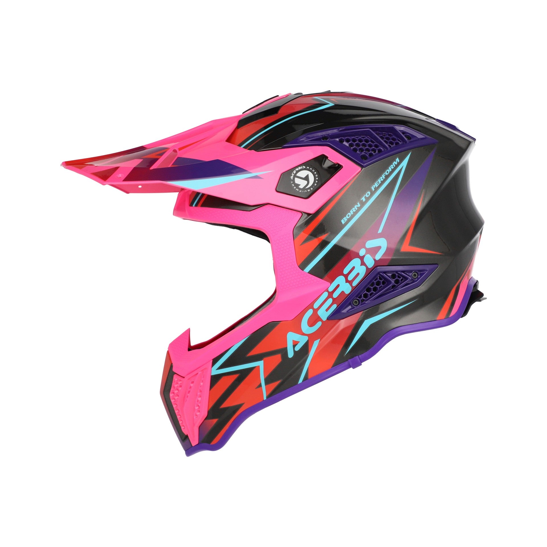 Casco Moto Cross Integrale ACERBIS AIRSTRIKE-X Black Pink