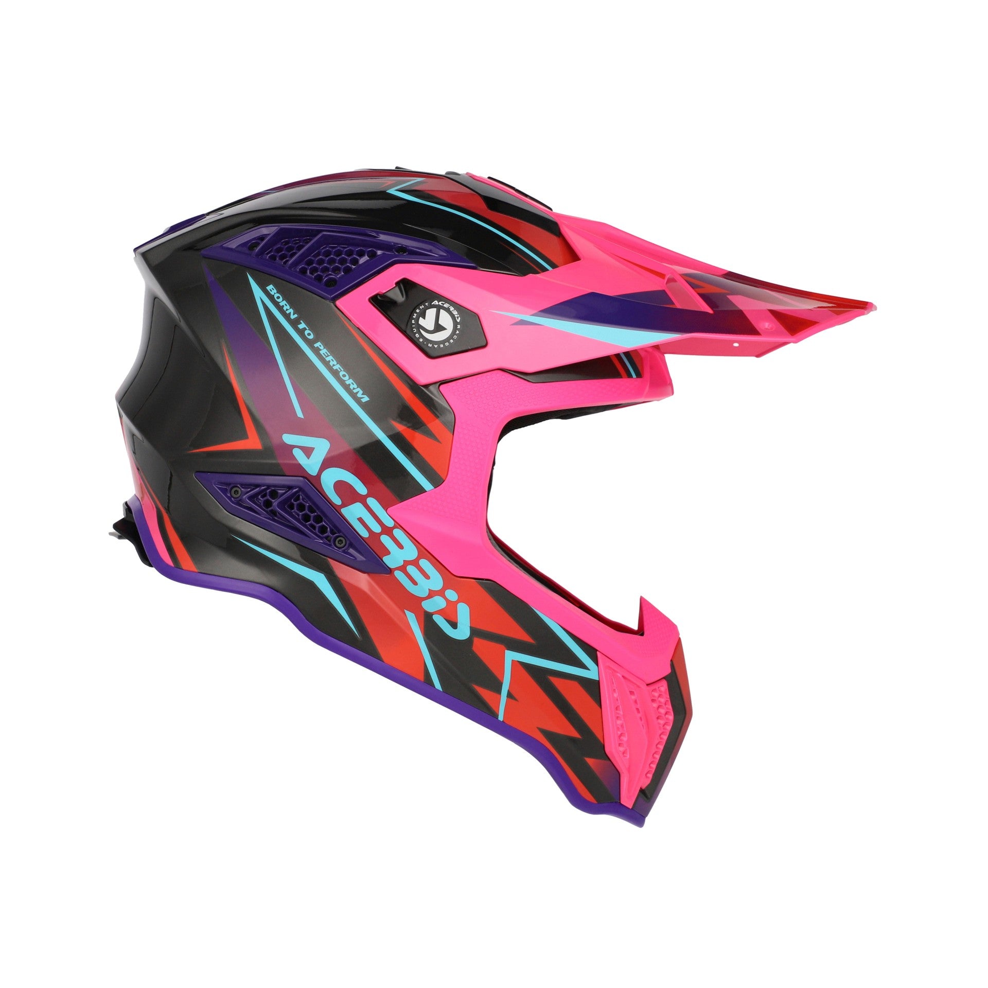 Casco Moto Cross Integrale ACERBIS AIRSTRIKE-X Black Pink