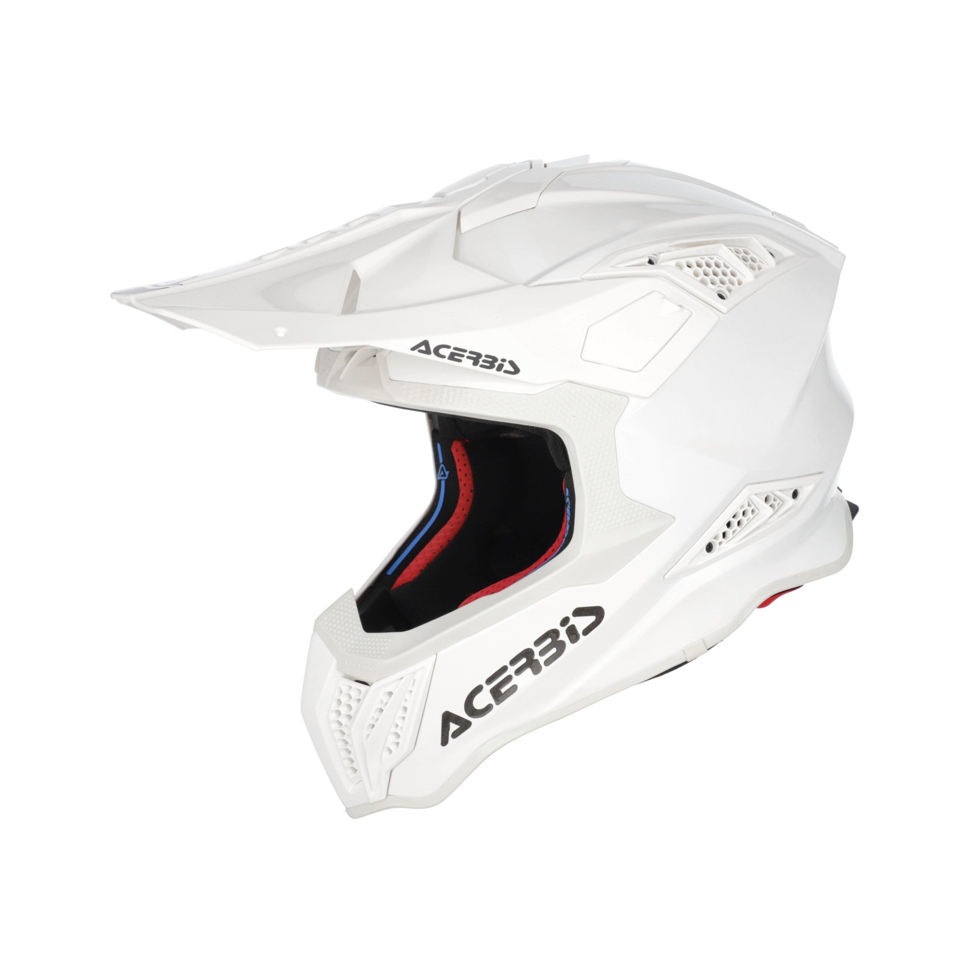 Casco Moto Cross Integrale ACERBIS AIRSTRIKE Fim Racing 2 Bianco