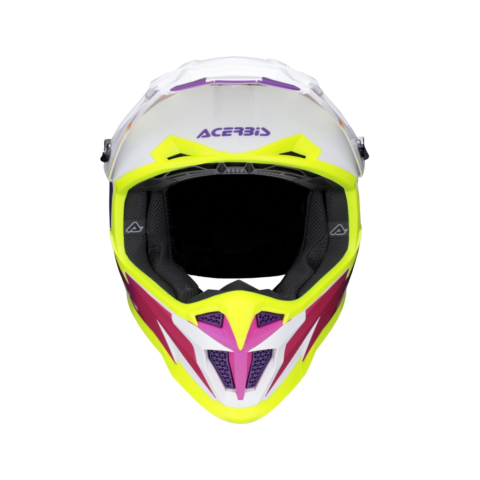 Casco Moto Cross Integrale ACERBIS T711 Bianco Viola