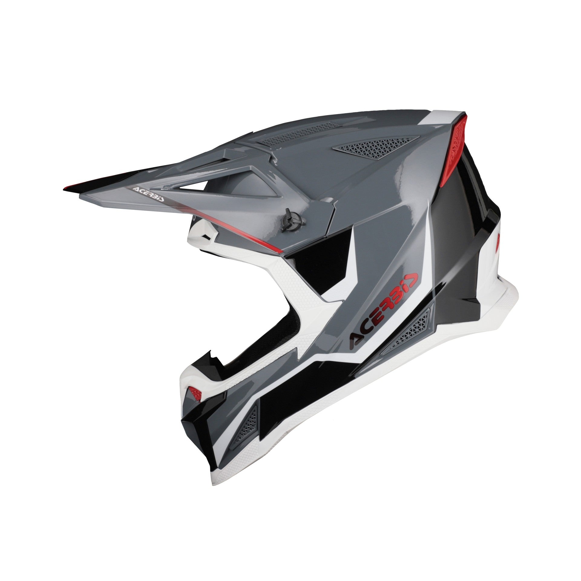 Casco Moto Cross Integrale ACERBIS T711 Grigio Nero