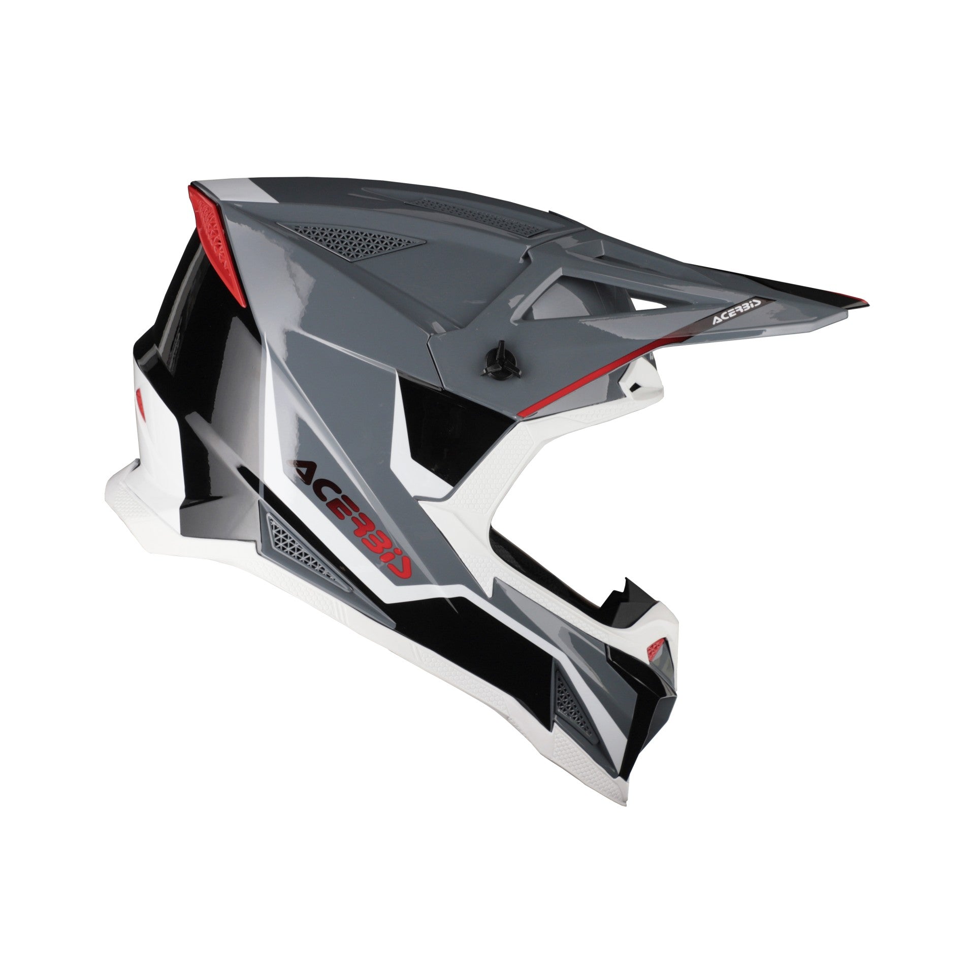 Casco Moto Cross Integrale ACERBIS T711 Grigio Nero