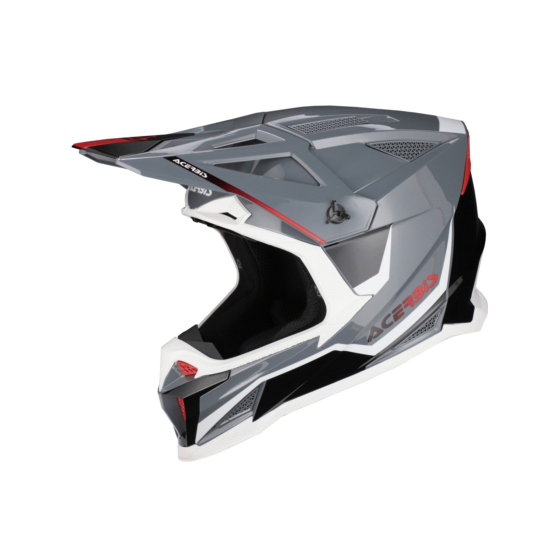 Casco Moto Cross Integrale ACERBIS T711 Grigio Nero