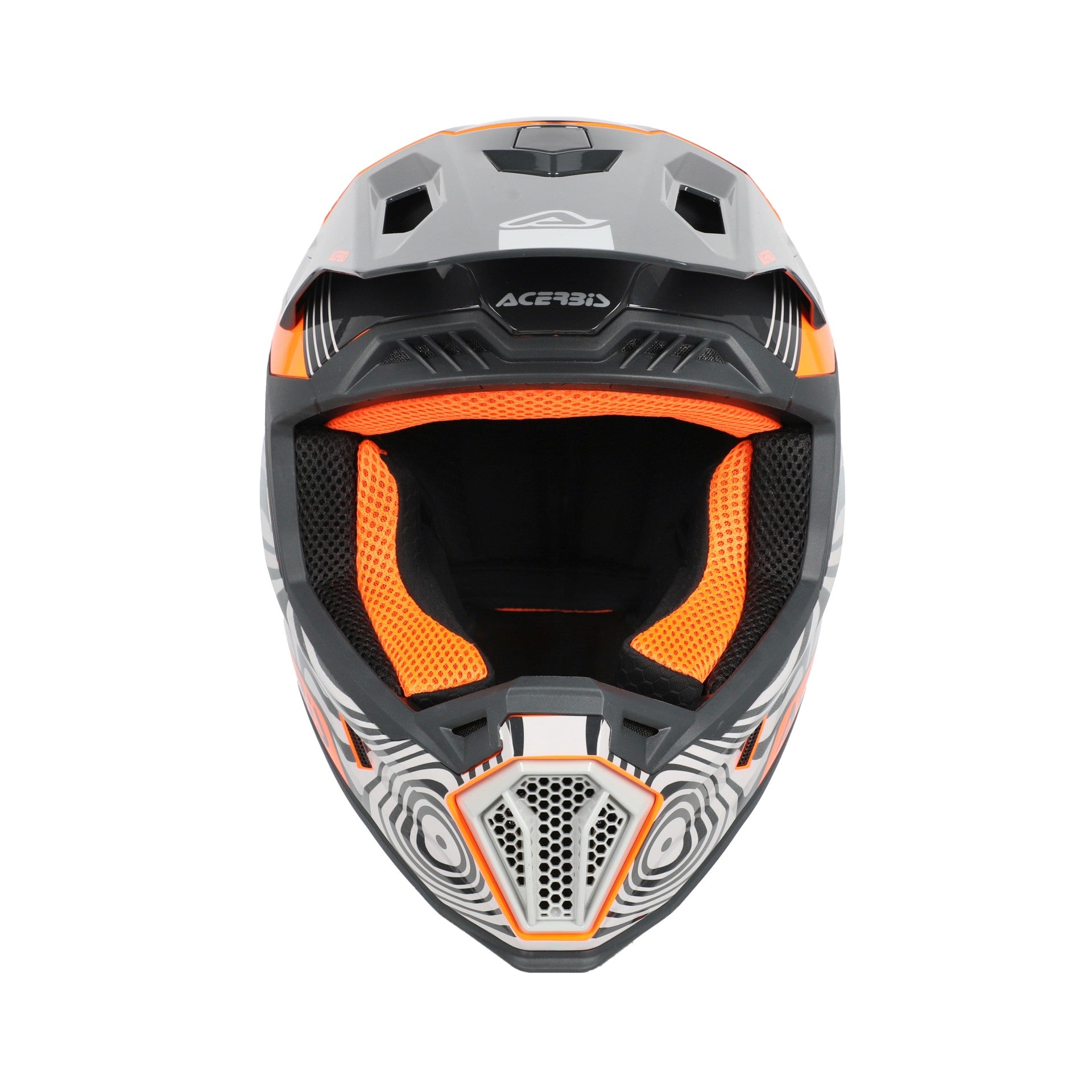 Casco Moto Cross Integrale ACERBIS WHOOPS Grey Orange