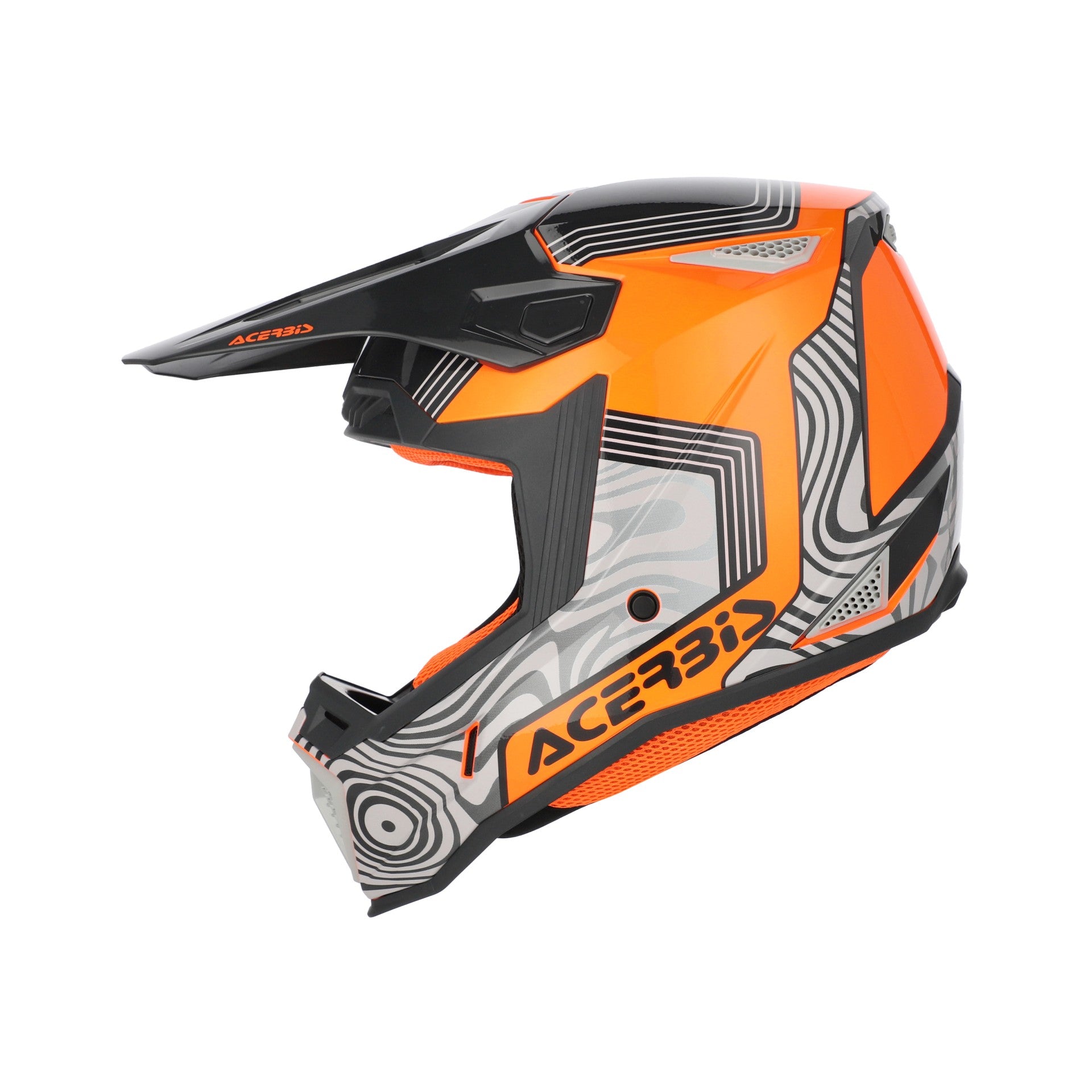 Casco Moto Cross Integrale ACERBIS WHOOPS Grey Orange