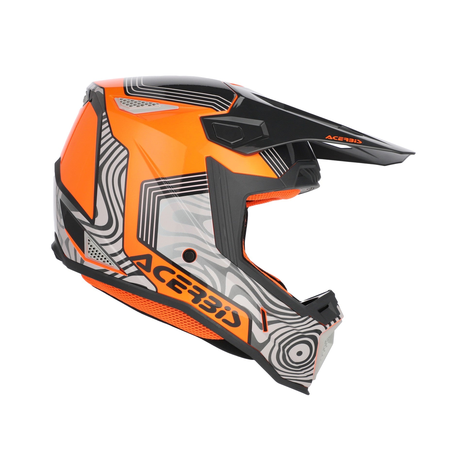 Casco Moto Cross Integrale ACERBIS WHOOPS Grey Orange