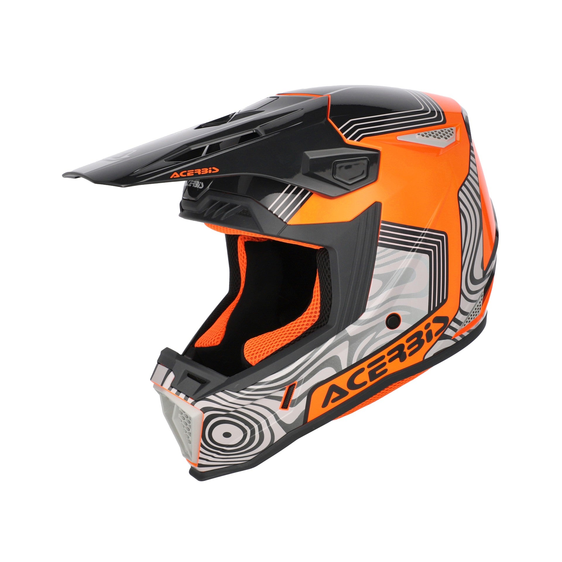 Casco Moto Cross Integrale ACERBIS WHOOPS Grey Orange
