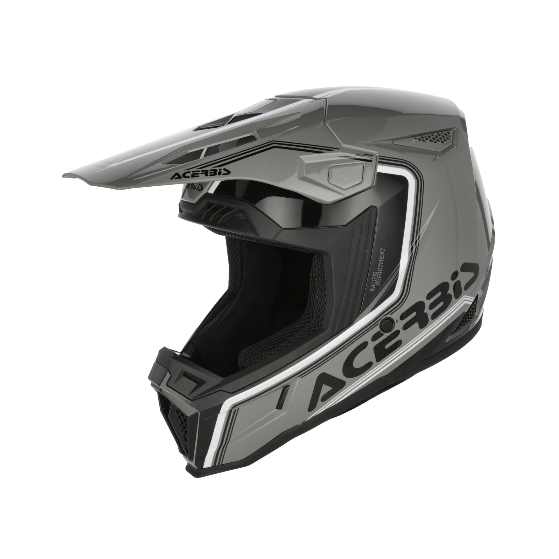 Casco Moto Cross Integrale ACERBIS WHOOPS Grigio Nero