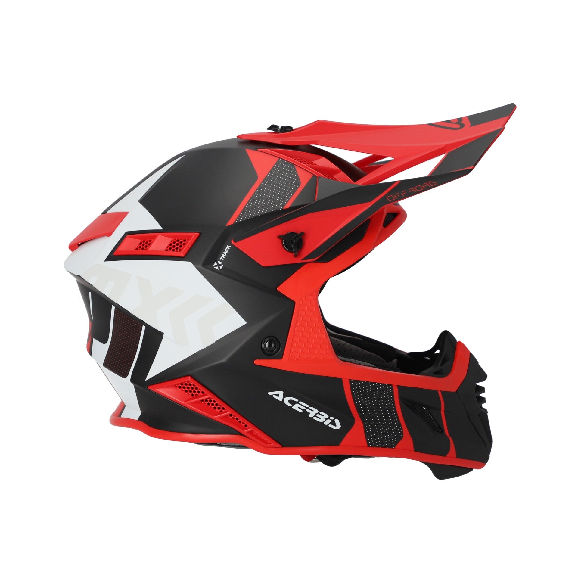 Casco Moto Cross Integrale ACERBIS X-TRACK 2206 Nero Rosso