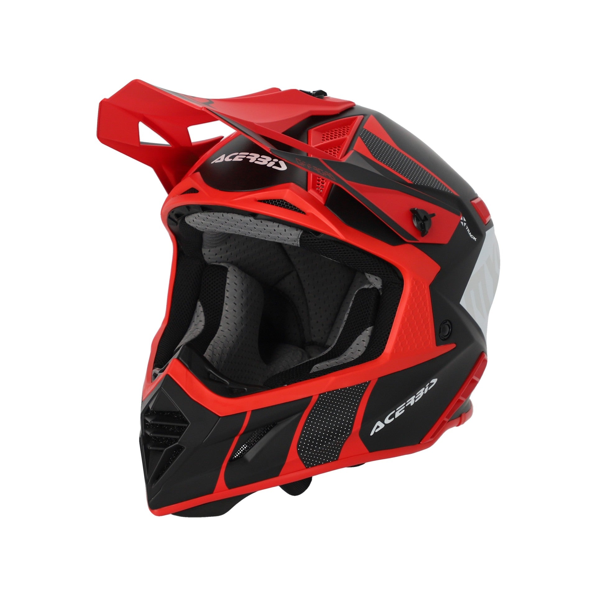 Casco Moto Cross Integrale ACERBIS X-TRACK 2206 Nero Rosso