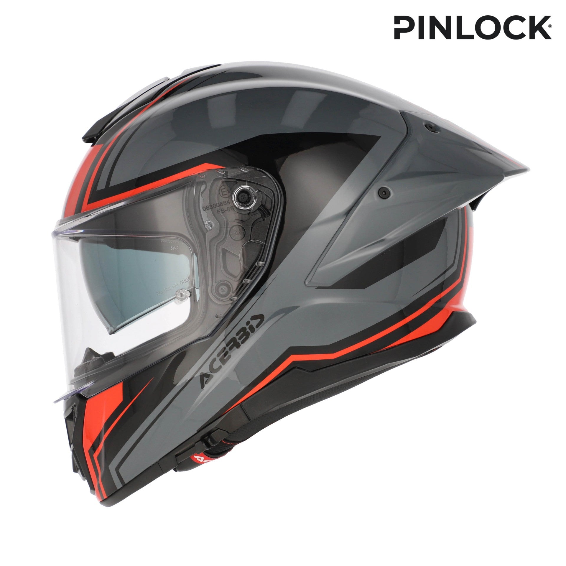 Casco Moto Integrale ACERBIS TARMAK-X Grigio Rosso