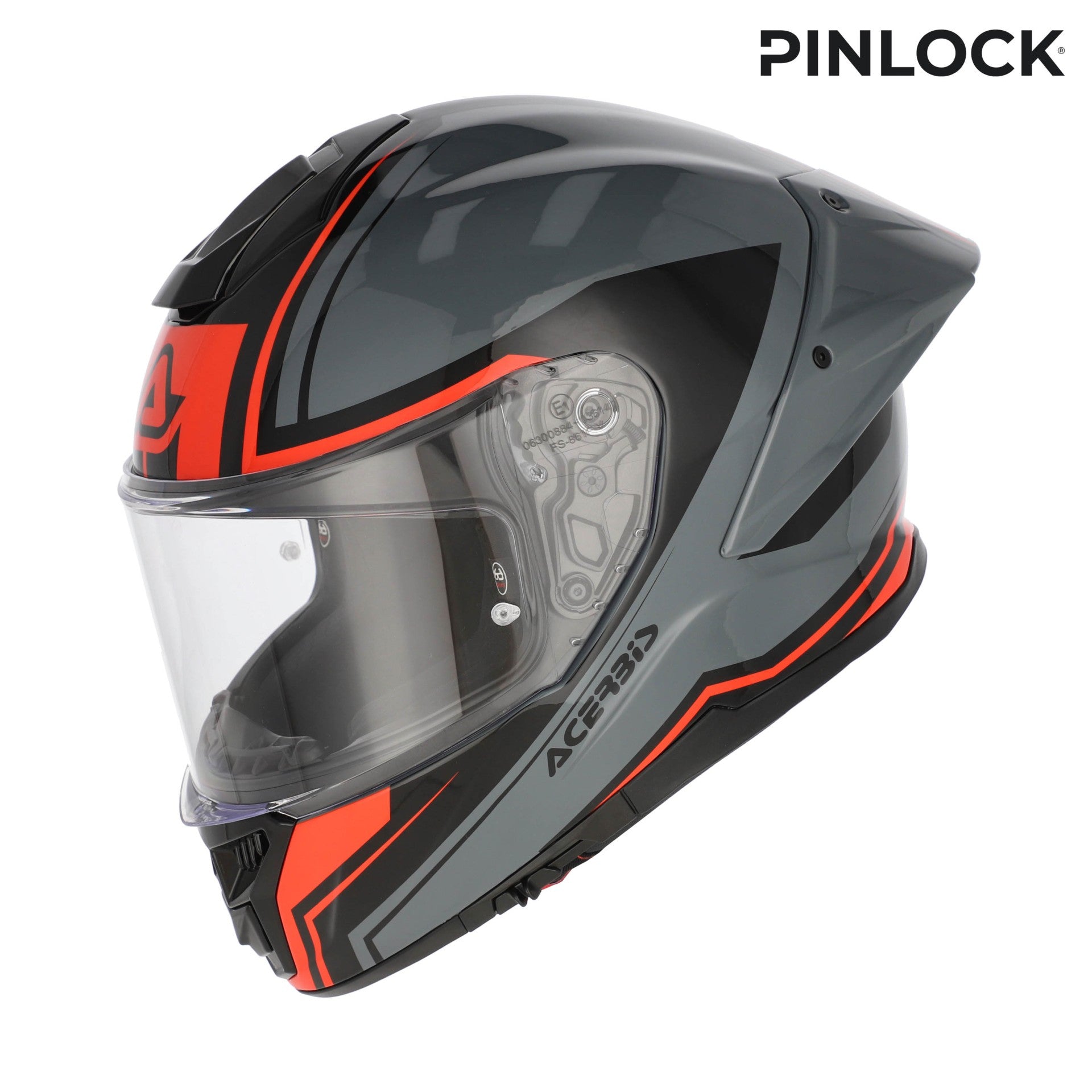 Casco Moto Integrale ACERBIS TARMAK-X Grigio Rosso
