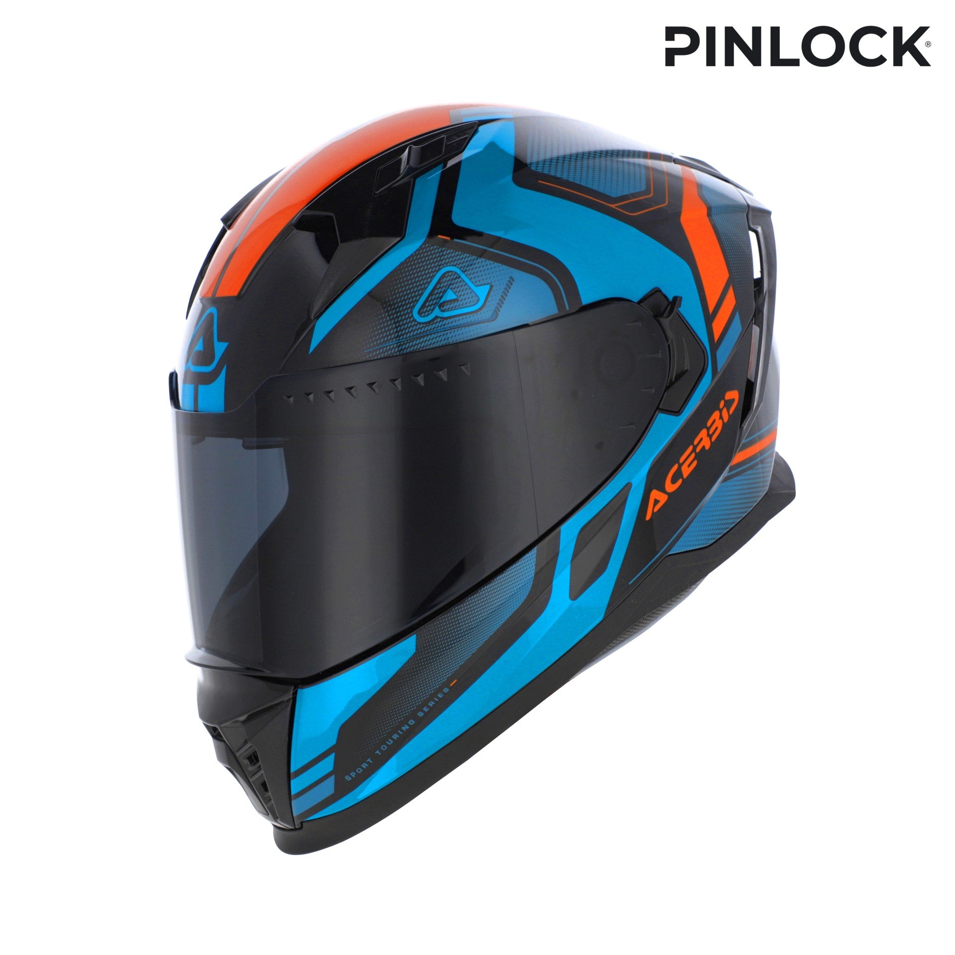 Casco Moto Integrale ACERBIS X-WAY Graphic Blu Arancio