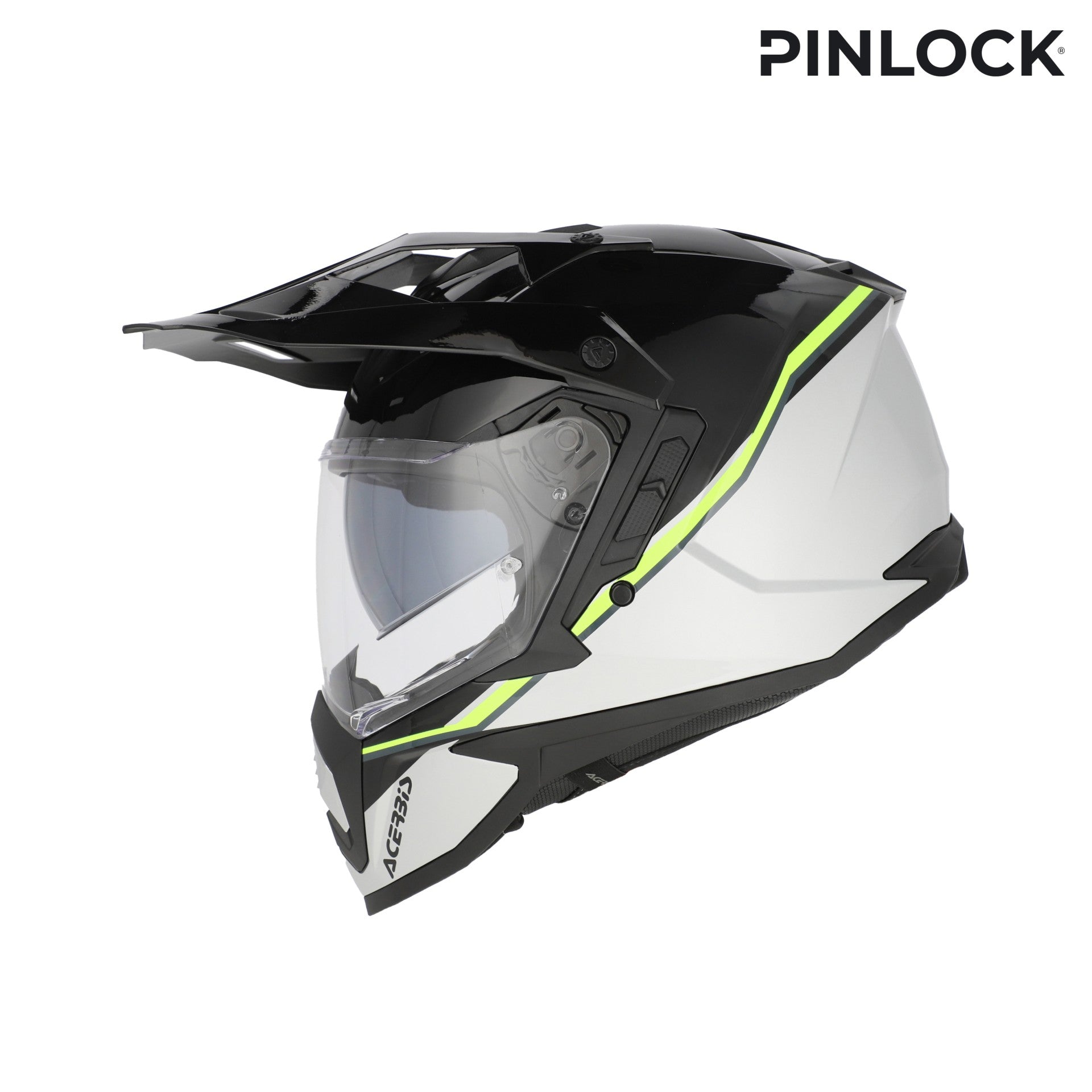Casco Moto Integrale Adventure ACERBIS ASSAULT Nero Giallo Fluo