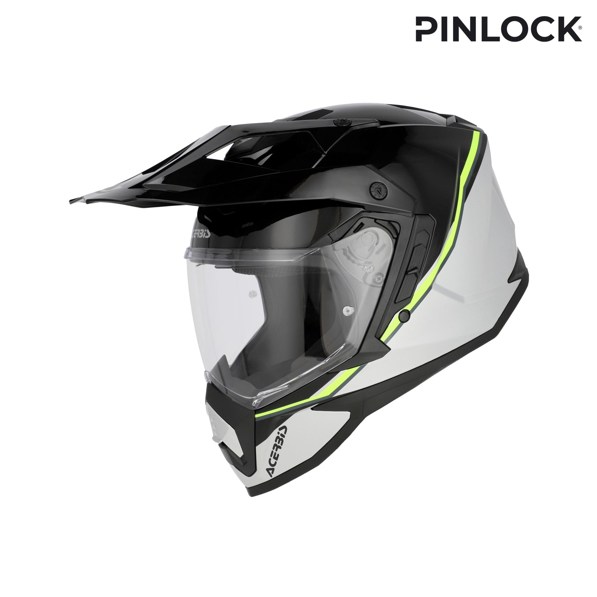 Casco Moto Integrale Adventure ACERBIS ASSAULT Nero Giallo Fluo