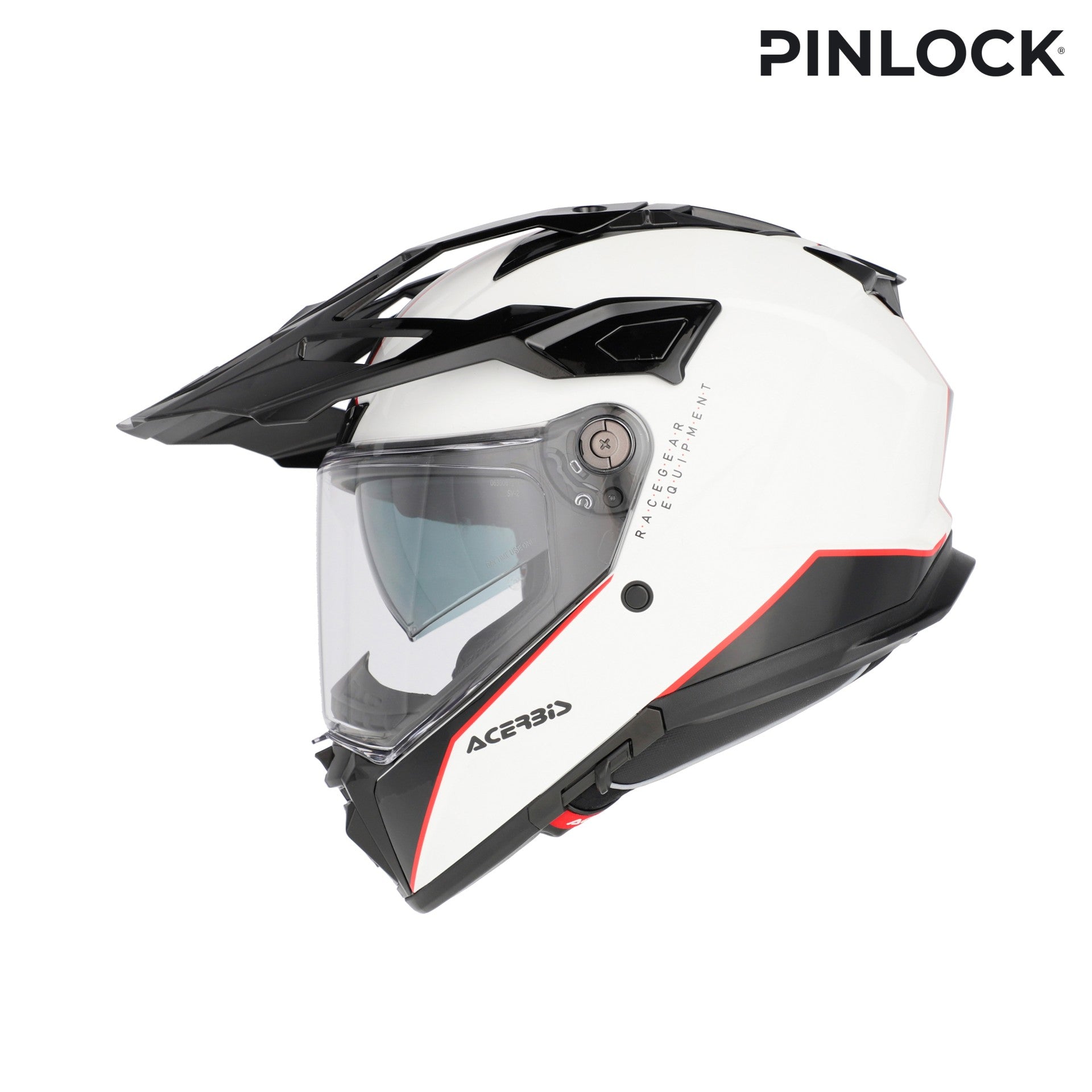 Casco Moto Integrale Adventure ACERBIS ATTACK Bianco Nero
