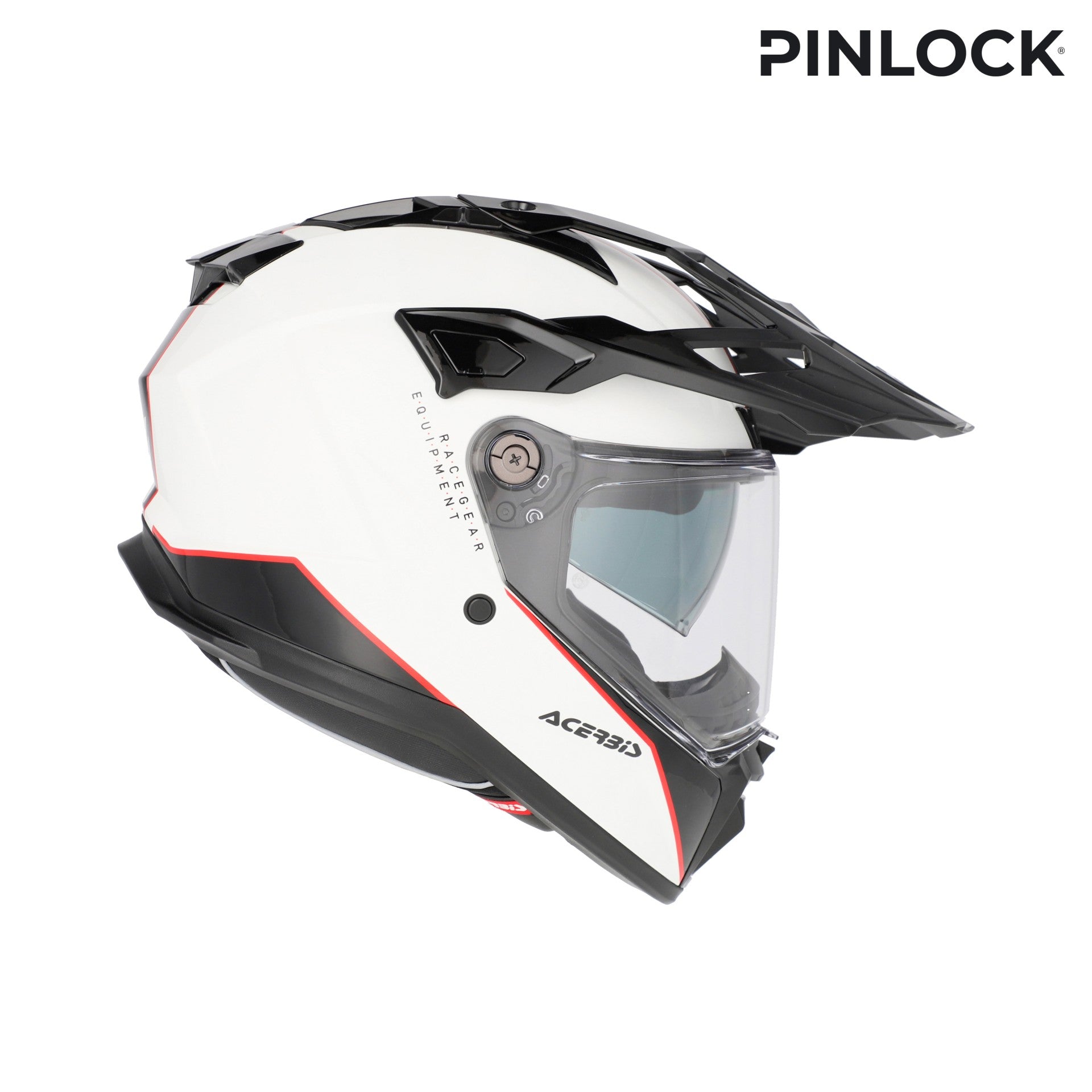 Casco Moto Integrale Adventure ACERBIS ATTACK Bianco Nero