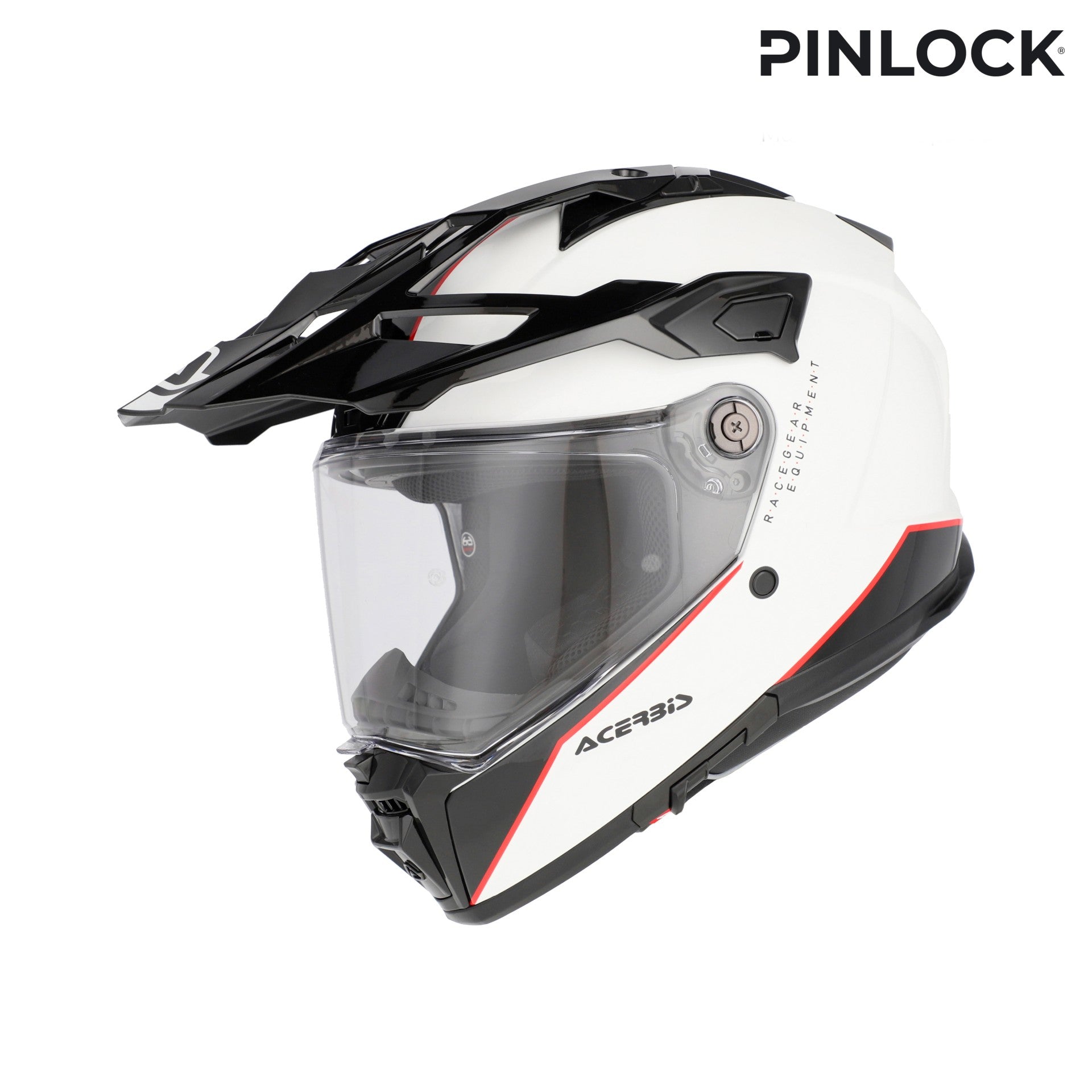 Casco Moto Integrale Adventure ACERBIS ATTACK Bianco Nero