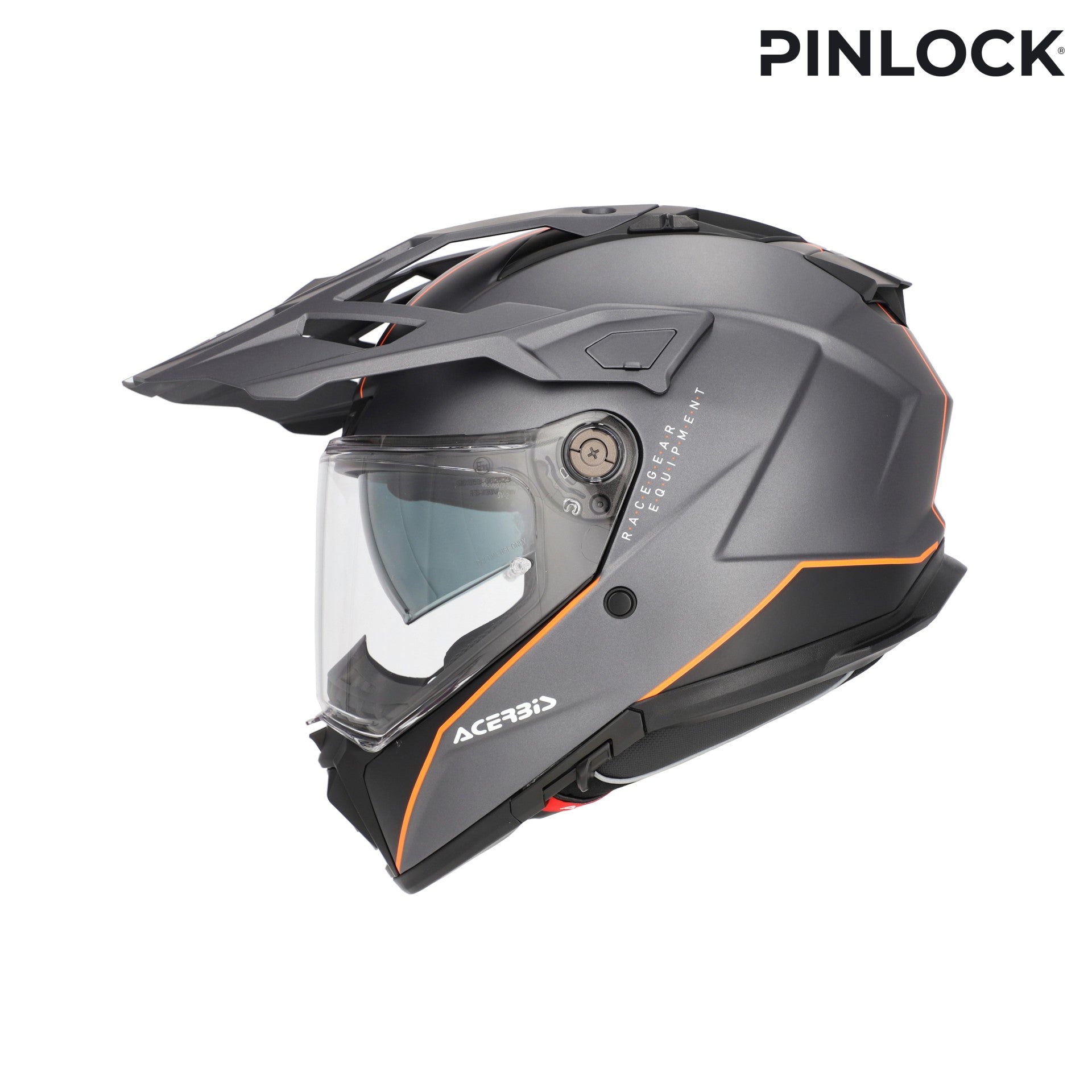 Casco Moto Integrale Adventure ACERBIS ATTACK Grey Orange