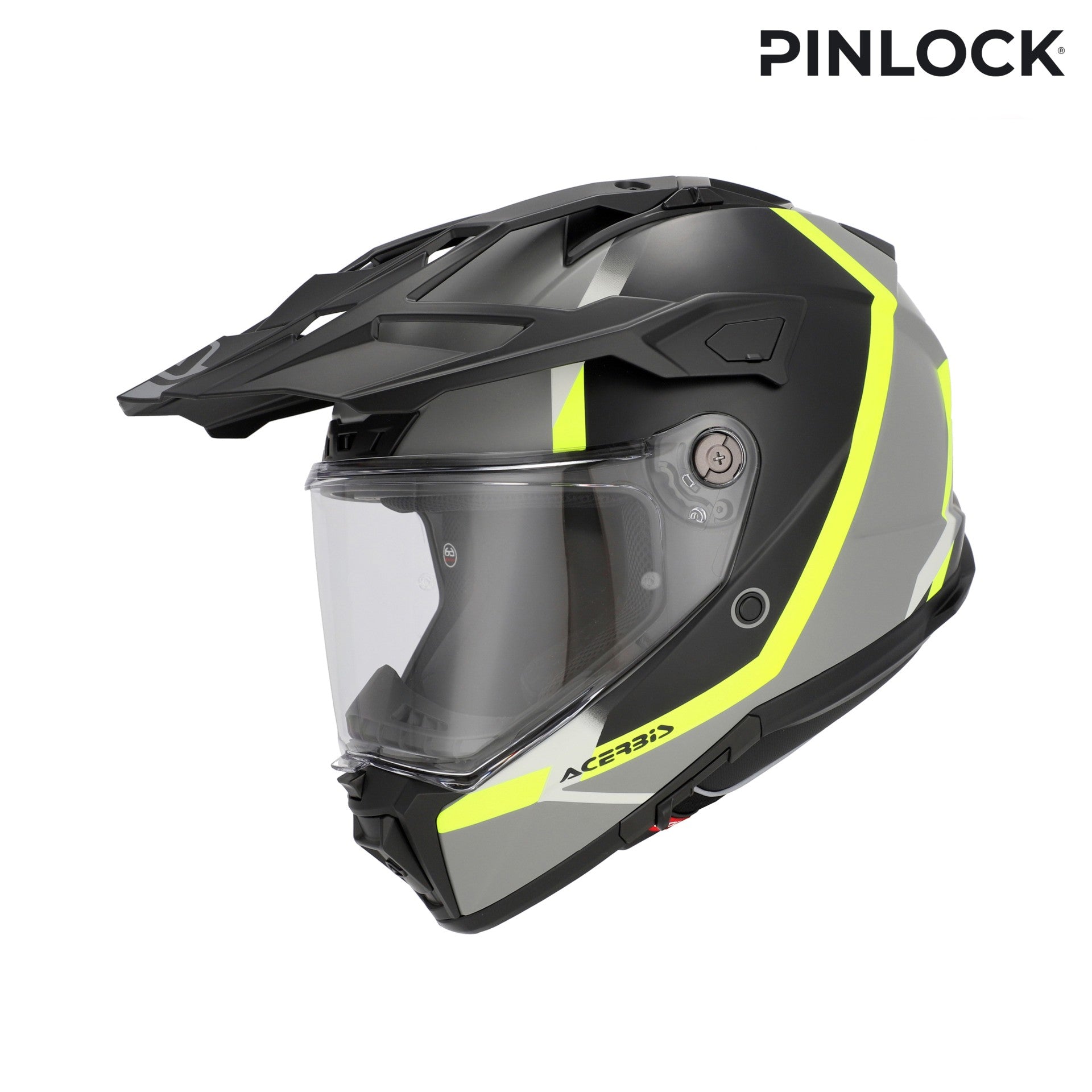 Casco Moto Integrale Adventure ACERBIS ATTACK Nero Giallo Fluo