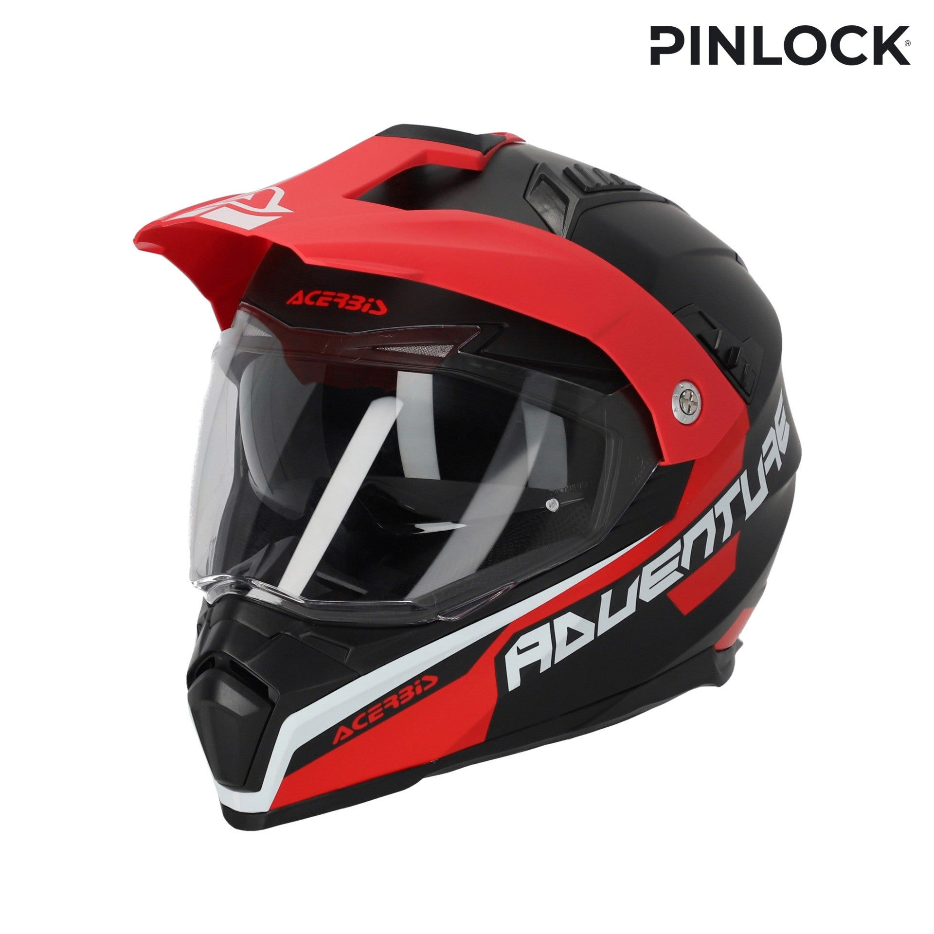 Casco Moto Integrale Adventure ACERBIS FLIP 2206 Grigio Rosso