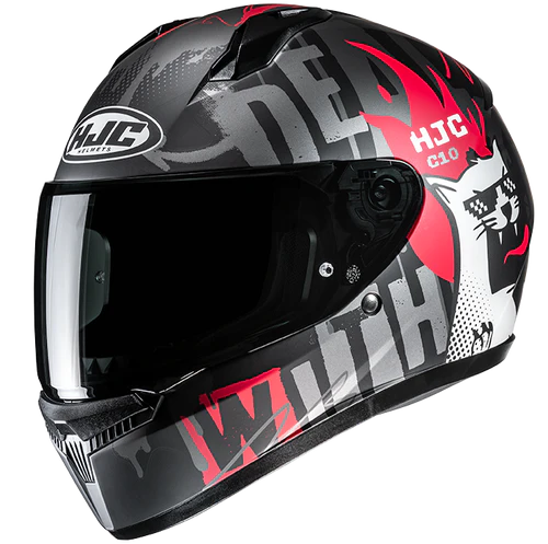 Casco Moto Integrale HJC C10 FOP MC1SF Nero Rosso Grigio Opaco