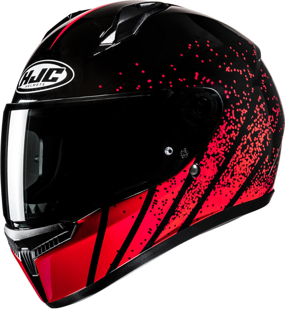 Casco Moto Integrale HJC C10 HAVEN MC1 Nero Rosso Lucido