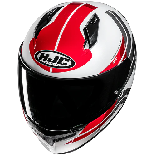 Casco Moto Integrale HJC C10 HIPER MC1 Bianco Argento Rosso