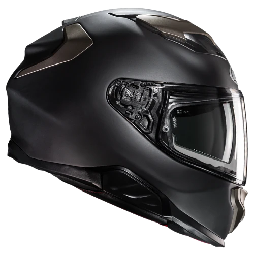 Casco Moto Integrale HJC F71 SOLID SEMI FLAT BLACK TITANIUM Titanio Nero Opaco
