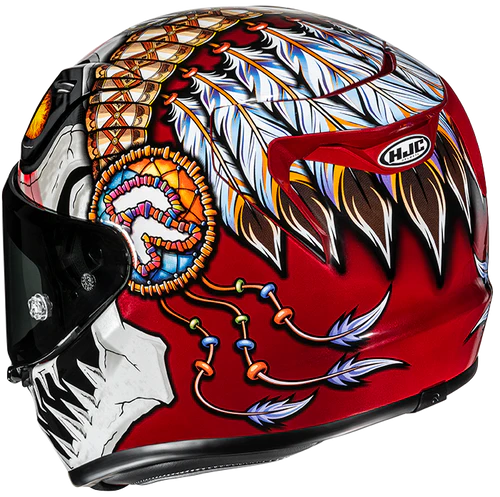 Casco Moto Integrale HJC RPHA 12 SKULLY MC1 Lucido