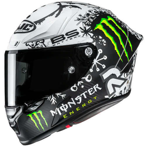 Casco Moto Integrale Pista HJC RPHA 1 V2 CARBON SNOW DIABLO MC10SF FIM 2