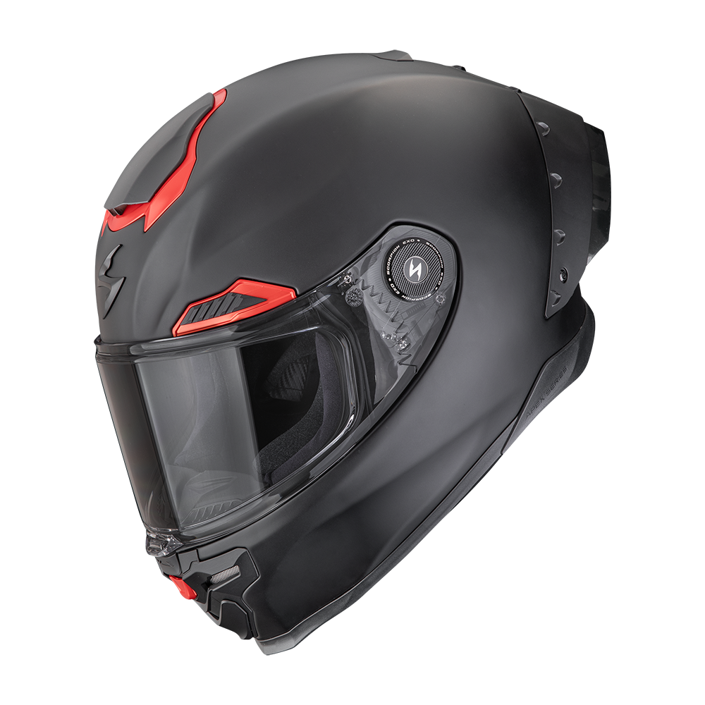 Casco Moto Integrale Pista SCORPION EXO RACE AIR Nero Rosso Opaco FIM 2