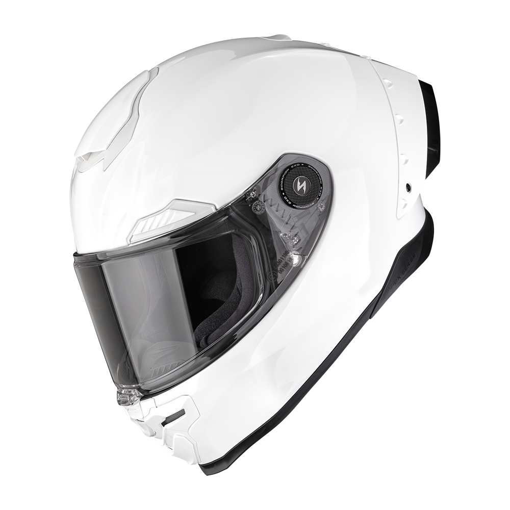 Casco Moto Integrale Pista SCORPION EXO RACE AIR SOLID Bianco Lucido FIM 2