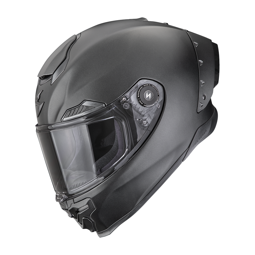 Casco Moto Integrale Pista SCORPION EXO RACE AIR SOLID Nero Perla Opaco FIM 2