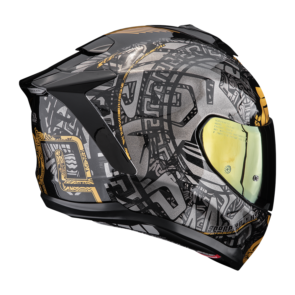 Casco Moto Integrale SCORPION EXO 1500 AIR APUS Nero Grigio Oro