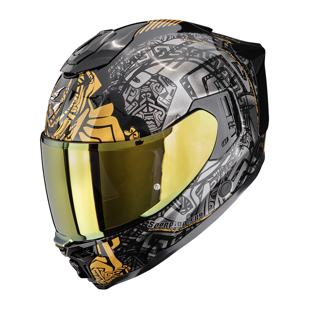 Casco Moto Integrale SCORPION EXO 1500 AIR APUS Nero Grigio Oro