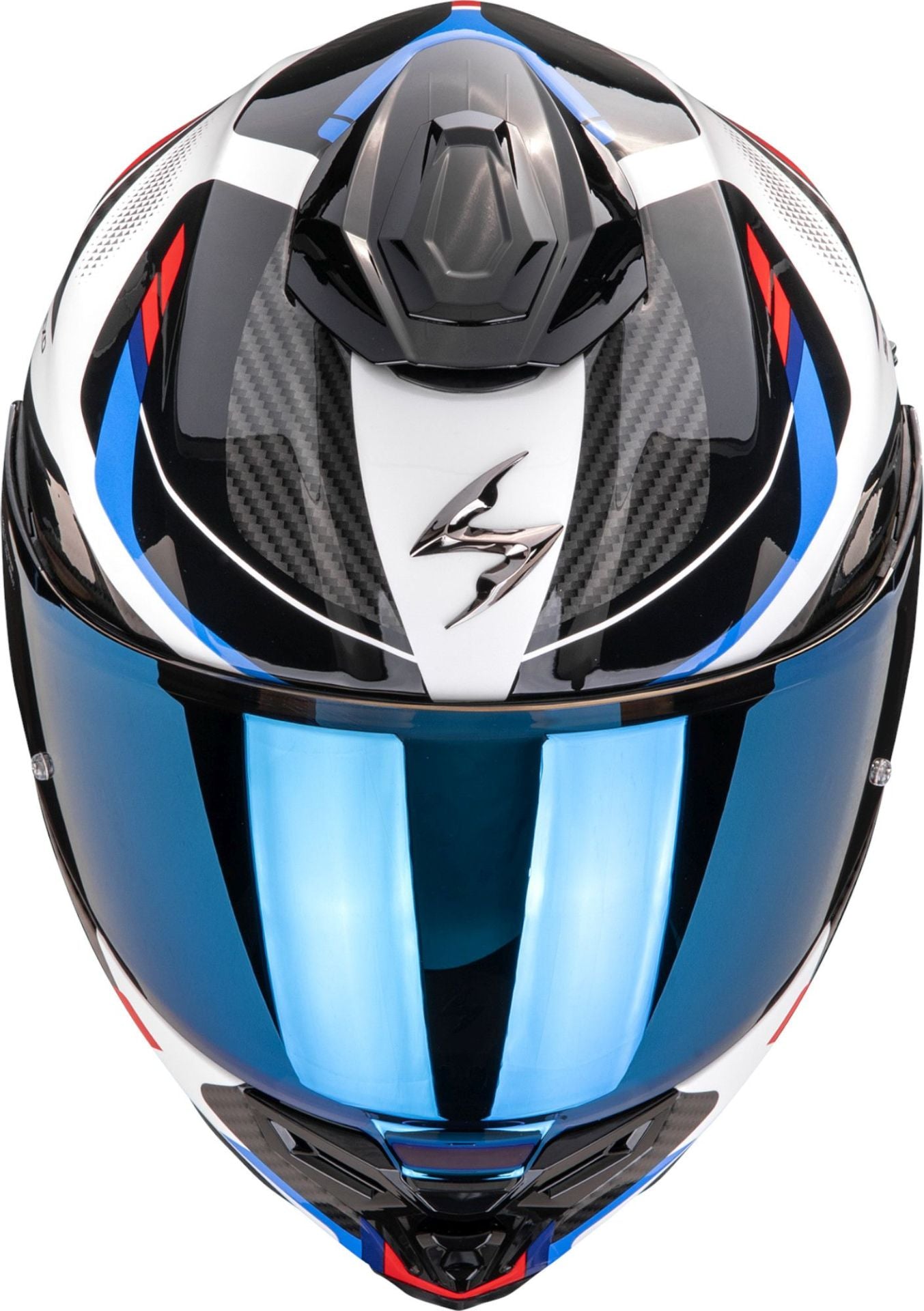 Casco Moto Integrale SCORPION EXO 1500 AIR SLEEK Bianco Rosso Blu