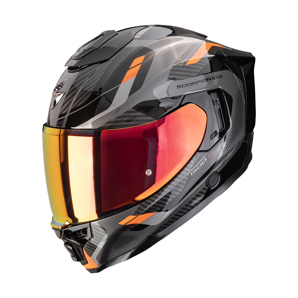 Casco Moto Integrale SCORPION EXO 1500 AIR SLEEK Nero Arancione
