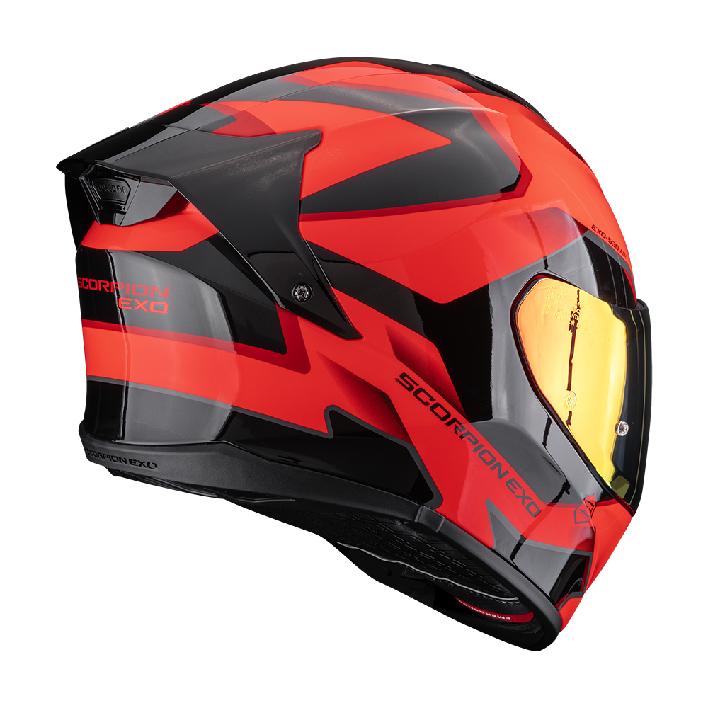 Casco Moto Integrale SCORPION EXO 530 AIR CLIP Rosso Nero