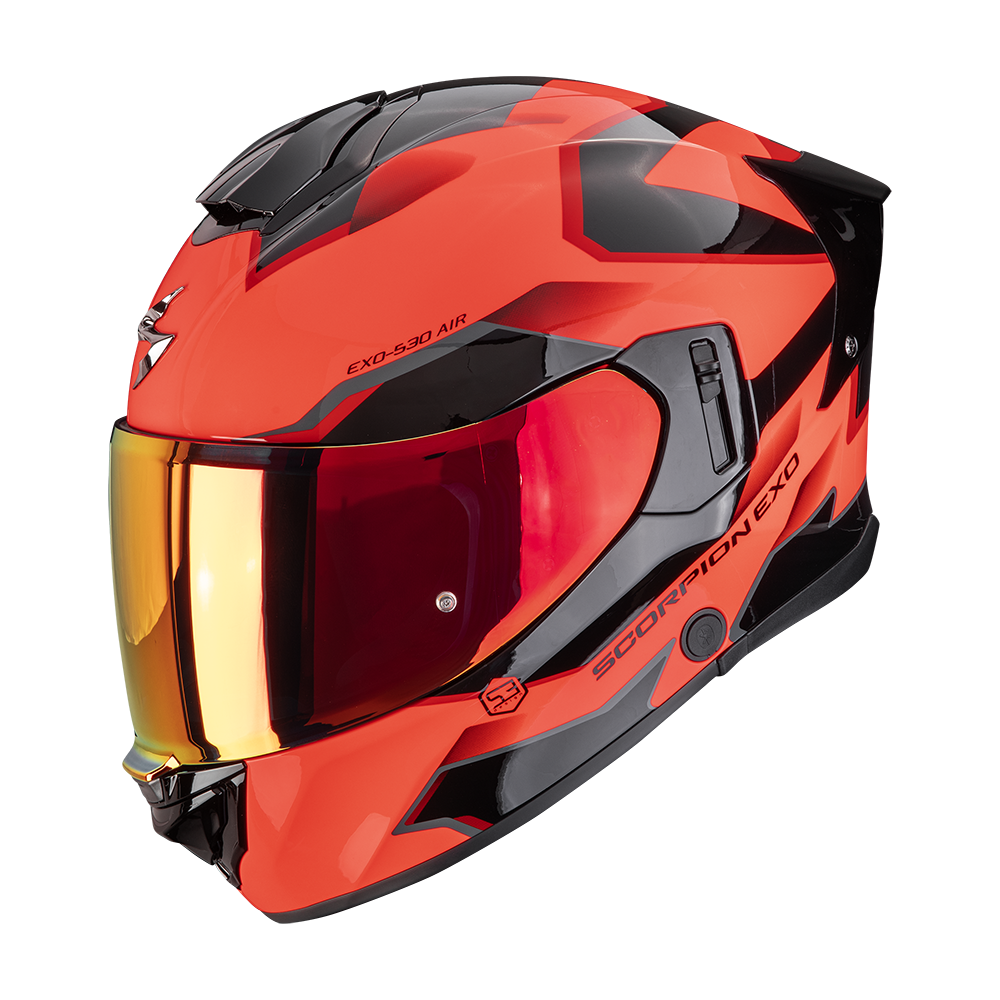 Casco Moto Integrale SCORPION EXO 530 AIR CLIP Rosso Nero