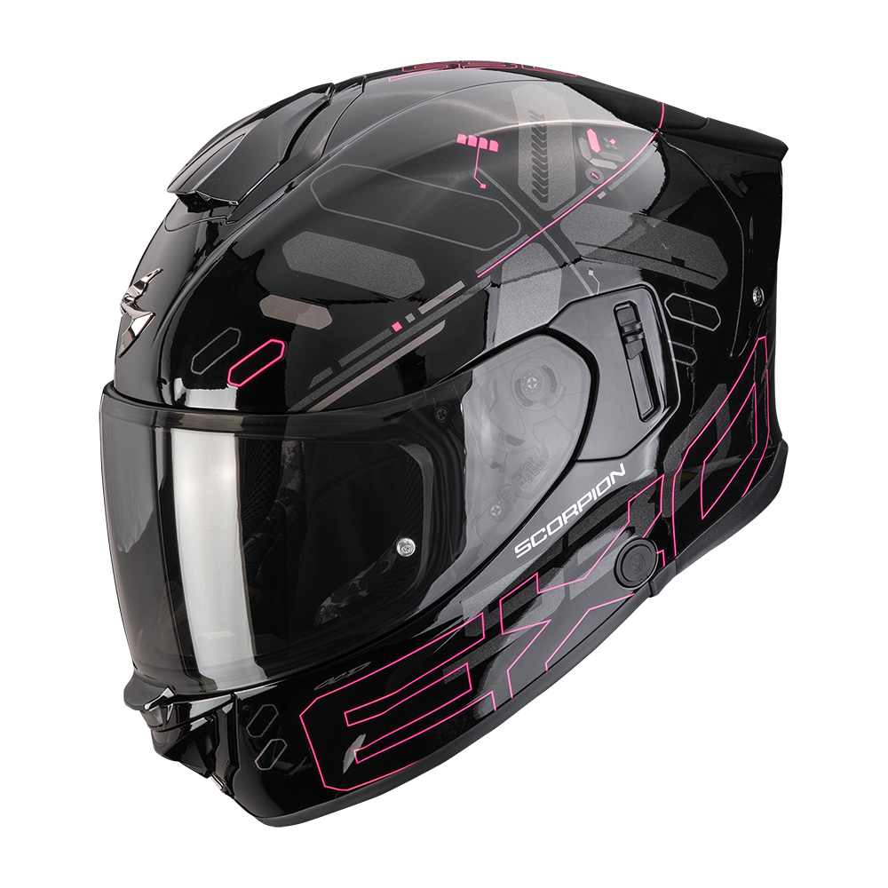 Casco Moto Integrale SCORPION EXO 530 AIR FOND Nero Rosa
