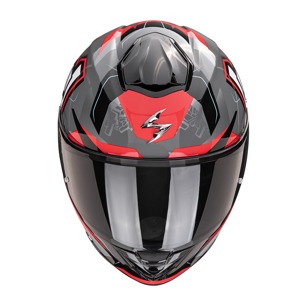 Casco Moto Integrale SCORPION EXO 530 AIR ROK Grigio Nero Rosso