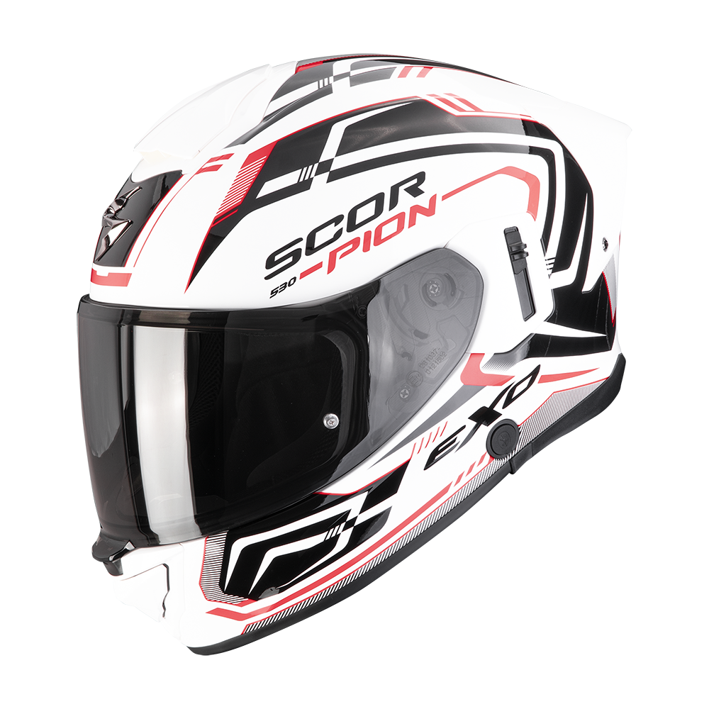 Casco Moto Integrale SCORPION EXO 530 AIR SLOPE Bianco Nero Rosso
