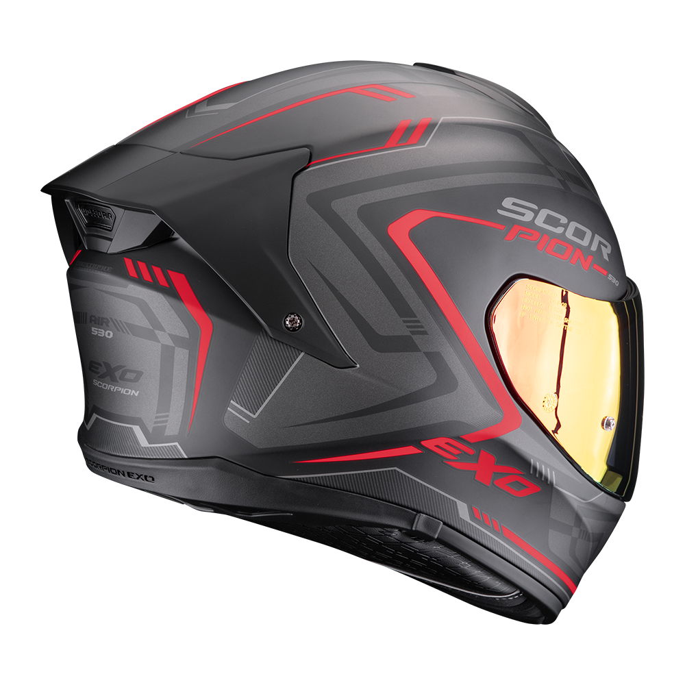 Casco Moto Integrale SCORPION EXO 530 AIR SLOPE Nero Opaco Rosso
