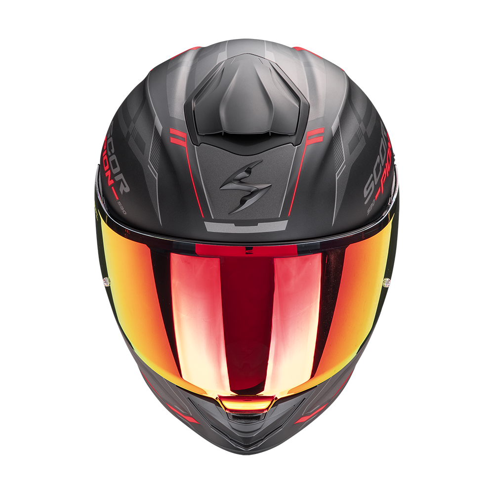 Casco Moto Integrale SCORPION EXO 530 AIR SLOPE Nero Opaco Rosso