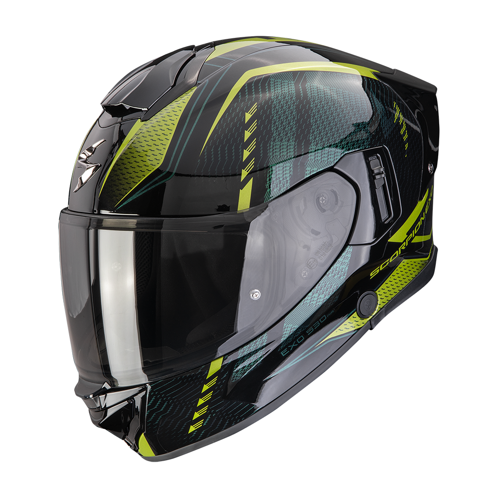 Casco Moto Integrale SCORPION EXO 530 AIR THERAS Nero Verde