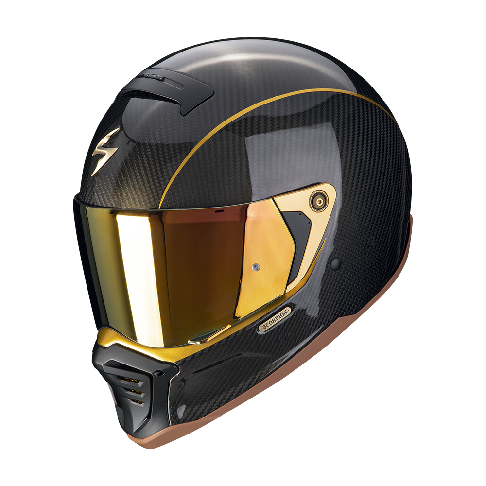 Casco Moto Integrale SCORPION EXO HX1 CARBON SE Nero Oro