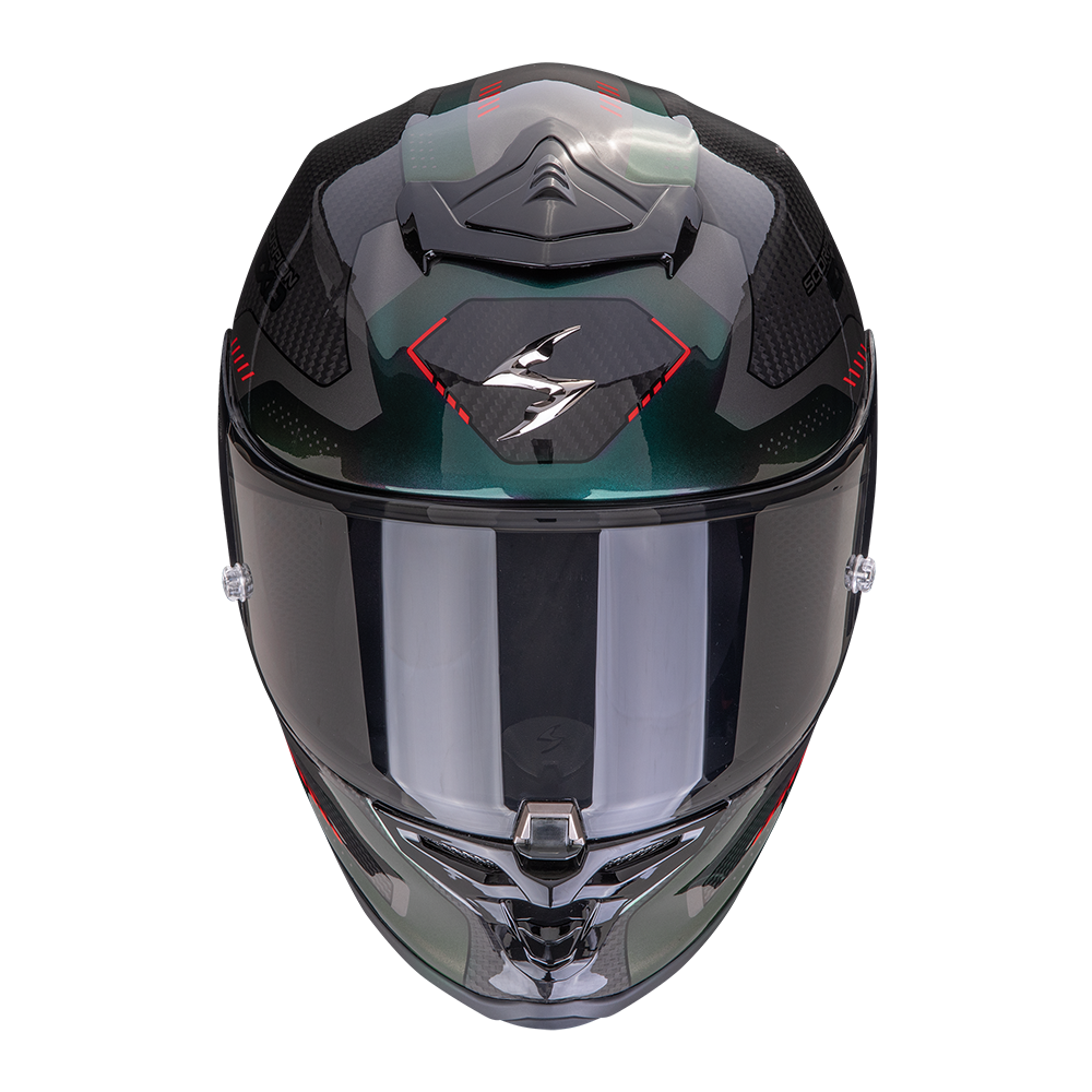 Casco Moto Integrale SCORPION EXO R1 EVO CARBON AIR PROPEL Nero Verde