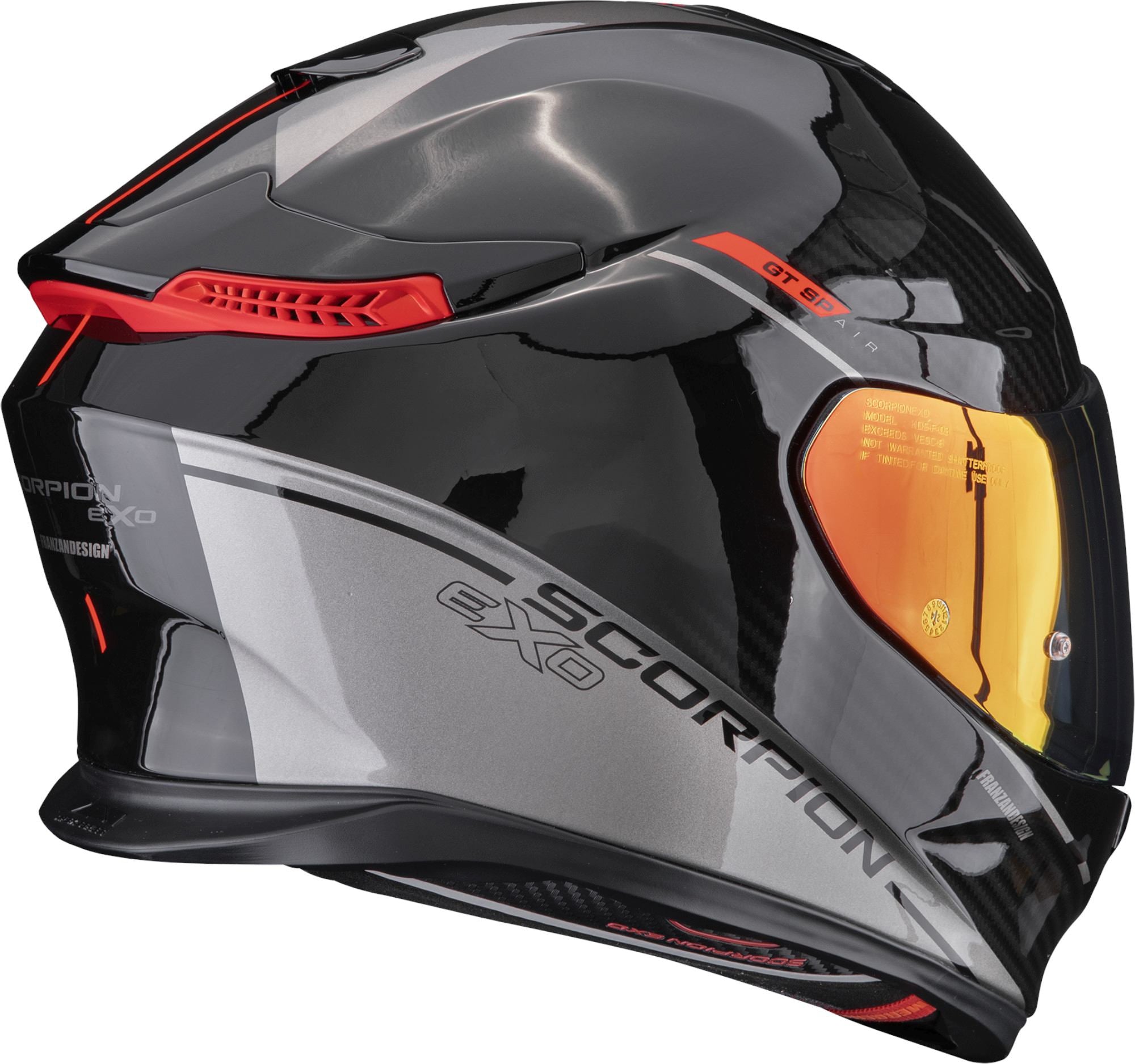 Casco Moto Integrale Scorpion EXO-GT SP AIR  ASPHALT Nero Argento